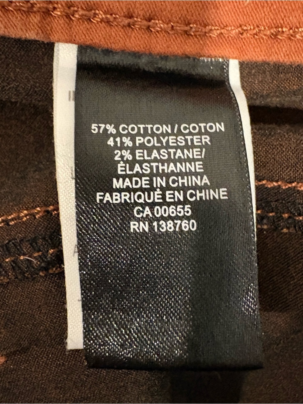 RW&CO Natalie Rust Skinny Pants S Burnt Orange Fall Preppy Dark Academia - Picture 8 of 8